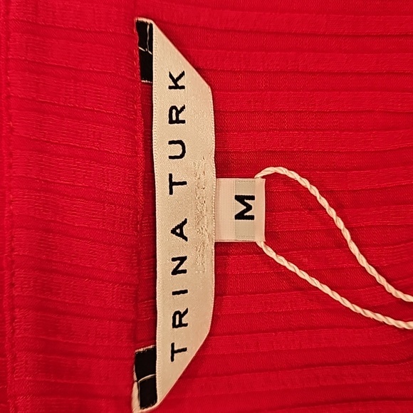 💕TRINA TURK💕 Ribbed Knit Nishi 2 Top ~ Fuchsia Medium M NWT - Picture 8 of 10